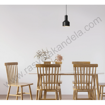 Visilica 1xE27 crna P001