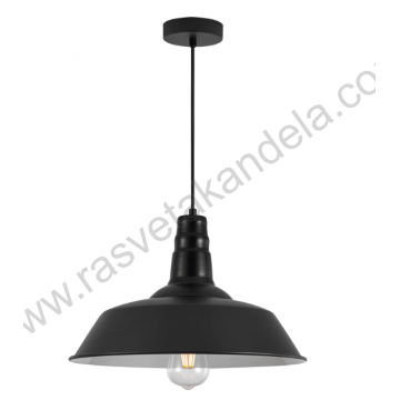 Visilica 1xE27 crna P003