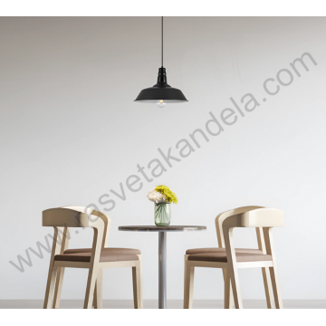 Visilica 1xE27 crna P003