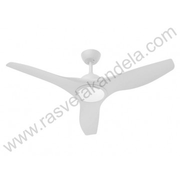 Luster ventilator sa LED svetlom 24W 3CCT beli sa daljinskim