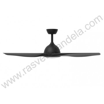 Luster ventilator sa LED svetlom 24W 3CCT crni sa daljinskim