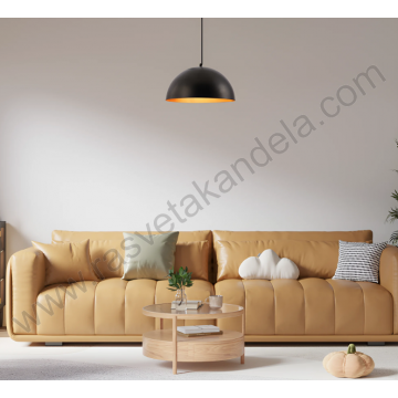 Visilica 1xE27 crna P006
