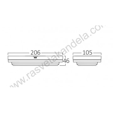 Brodska LED lampa 12W 3CCT IP65 crna BULKHEAD