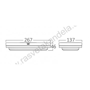 Brodska LED lampa 18W 3CCT IP65 bela BULKHEAD