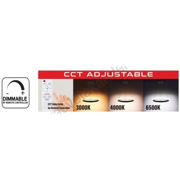 LED visilica 70W 3CCT MORTAL-70 zlatna sa daljinskim
