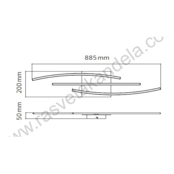LED luster plafonjera 24W 4000K CYBER hrom