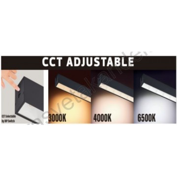 LED visilica dužine 120cm 40W 3CCT crna DESTINY