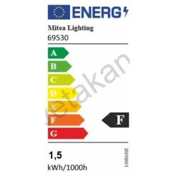 Ugradno/nadgradna punjiva led lampa 1,5W 6500K crna M626L