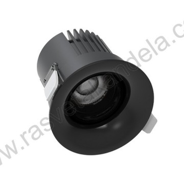 LED rozetna set 12W 3CCT crna/mat hrom/bela M206179