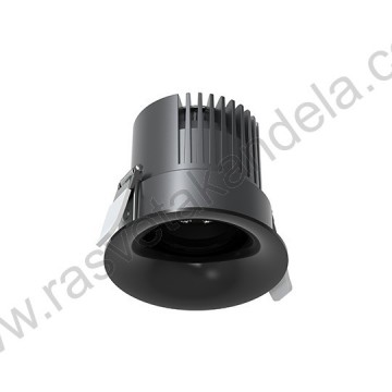 LED rozetna set 12W 3CCT crna/mat hrom/bela M206179
