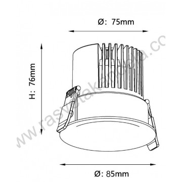 LED rozetna set 12W 3CCT crna/mat hrom/bela M206179