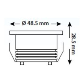 LED rozetna 3W BIANCA 4200K mat hrom