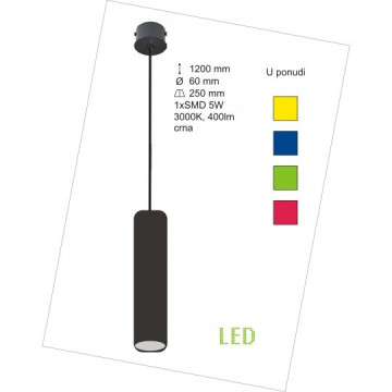LED luster visilica M10270 plava 5W 3000 K