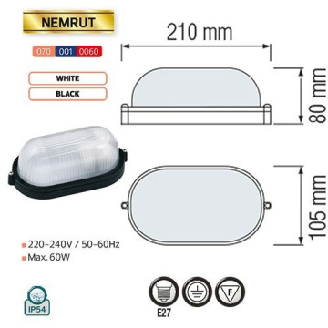 Brodska lampa NEMRUT HL900 crna