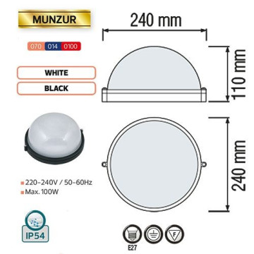 Brodska lampa MUNZUR HL925 - bela