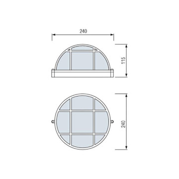 Brodska lampa ERCIYES HL926 crna
