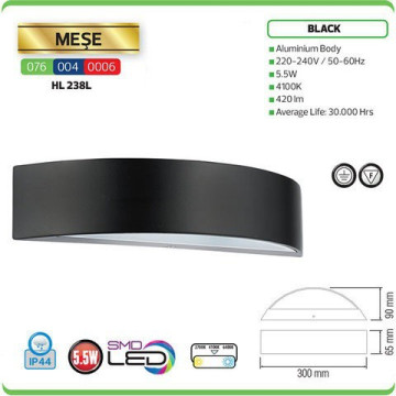 Baštenska zidna LED lampa 5,5 W HL238L MESE