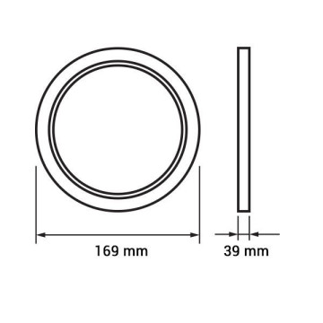 LED nadgradni panel 18W okrugli Optonica 6000K