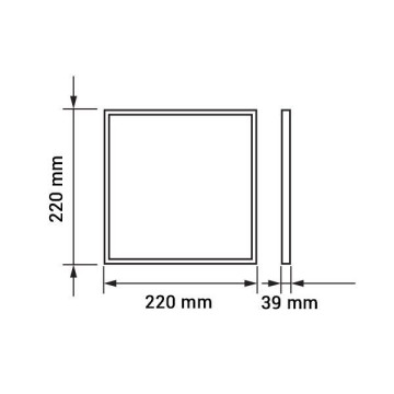 LED nadgradni panel DL2255 18W 4500K