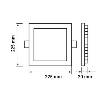 LED panel ugradni DL2348 18W 6000K