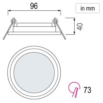 LED panel ugradni 6W CLARA-6 HL687LG 4200K stakleni
