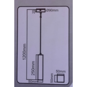 LED luster visilica M10275 crvena 5W 3000 K