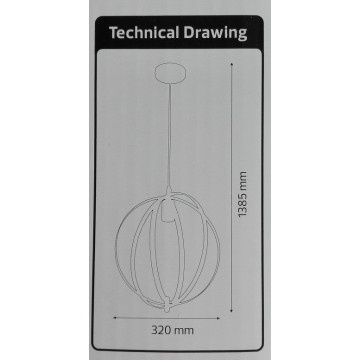Luster visilica Horoz NEWTON crna