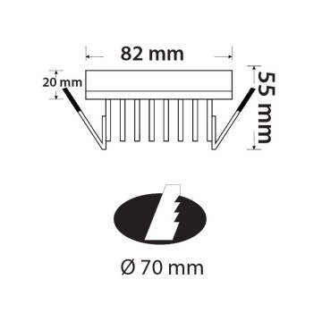 Led rozetna 7W VALERIA 4200K bela