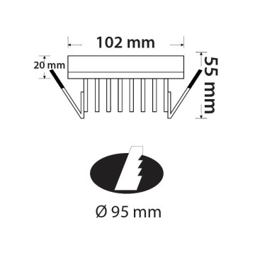 LED rozetna 9W VALERIA 4200K bela