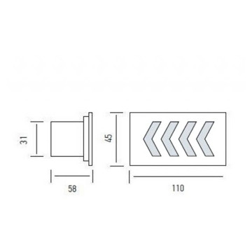 Ugradna LED lampa 1,2W HL956L PERA mat hrom