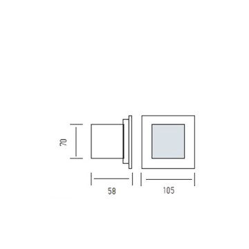 Ugradna LED lampa 1,6W HL942L MERCAN mat hrom