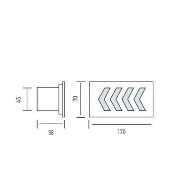 Ugradna LED lampa 1,6w HL948L BERIL mat hrom