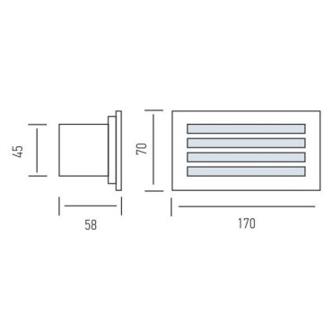 Ugradna LED lampa 3W HL947L OLTU mat hrom